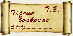 Tijana Boškovac vizit kartica